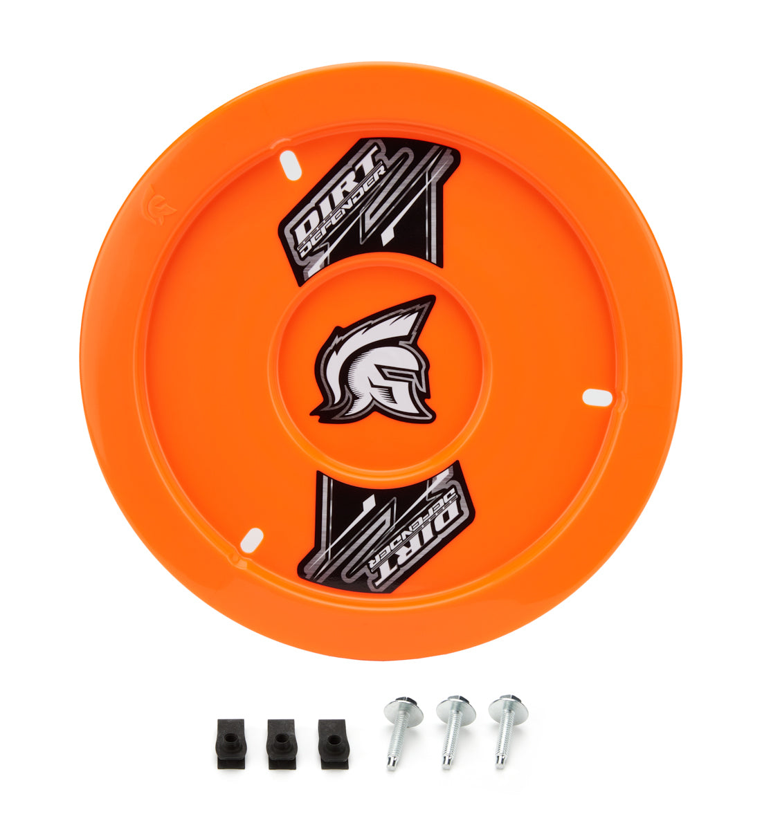 Dirt Defender Racing Products Mud Cover - Gen Ii - Bolt-On - Hardware Included - Cover Only - Plastic - Fluorescent Orange - 15 in Wheels - Each - 10060-2