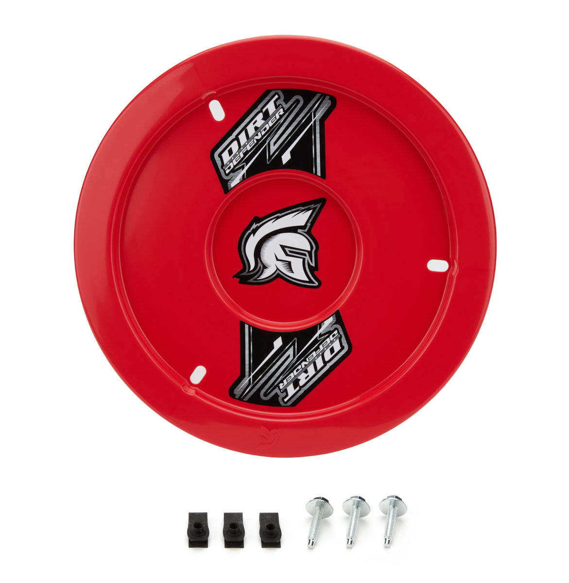 Dirt Defender Racing Products Mud Cover - Gen Ii - Bolt-On - Hardware Included - Cover Only - Plastic - Red - 15 in Wheels - 