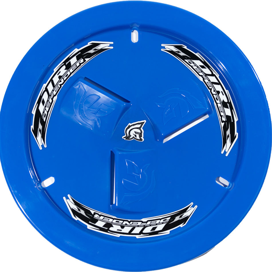 Dirt Defender Racing Products Mud Cover - Bolt-On - Hardware Included - Vented - Cover Only - Plastic - Dark Blue - 15 in Wheels - Each - 10170