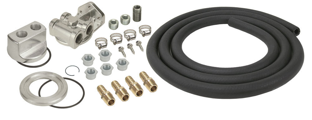 Derale Oil Filter Relocation Single Mount Side Ports Oil Filter Relocation Kits and Components 15780