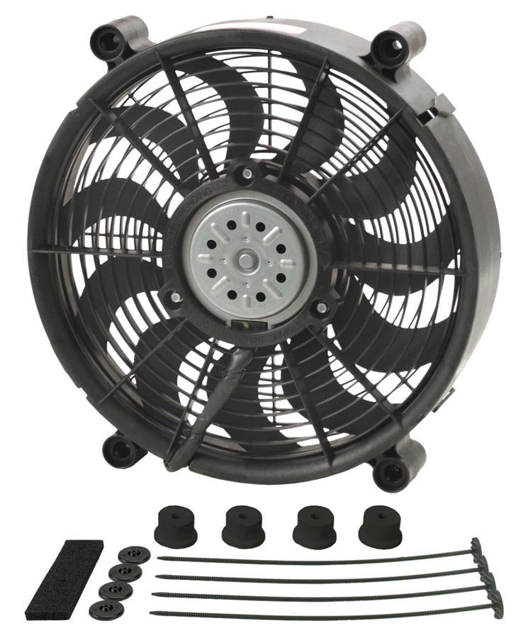 Derale 12in High Output Electrc Fan Standard Kit Cooling Fans - Electric 18212