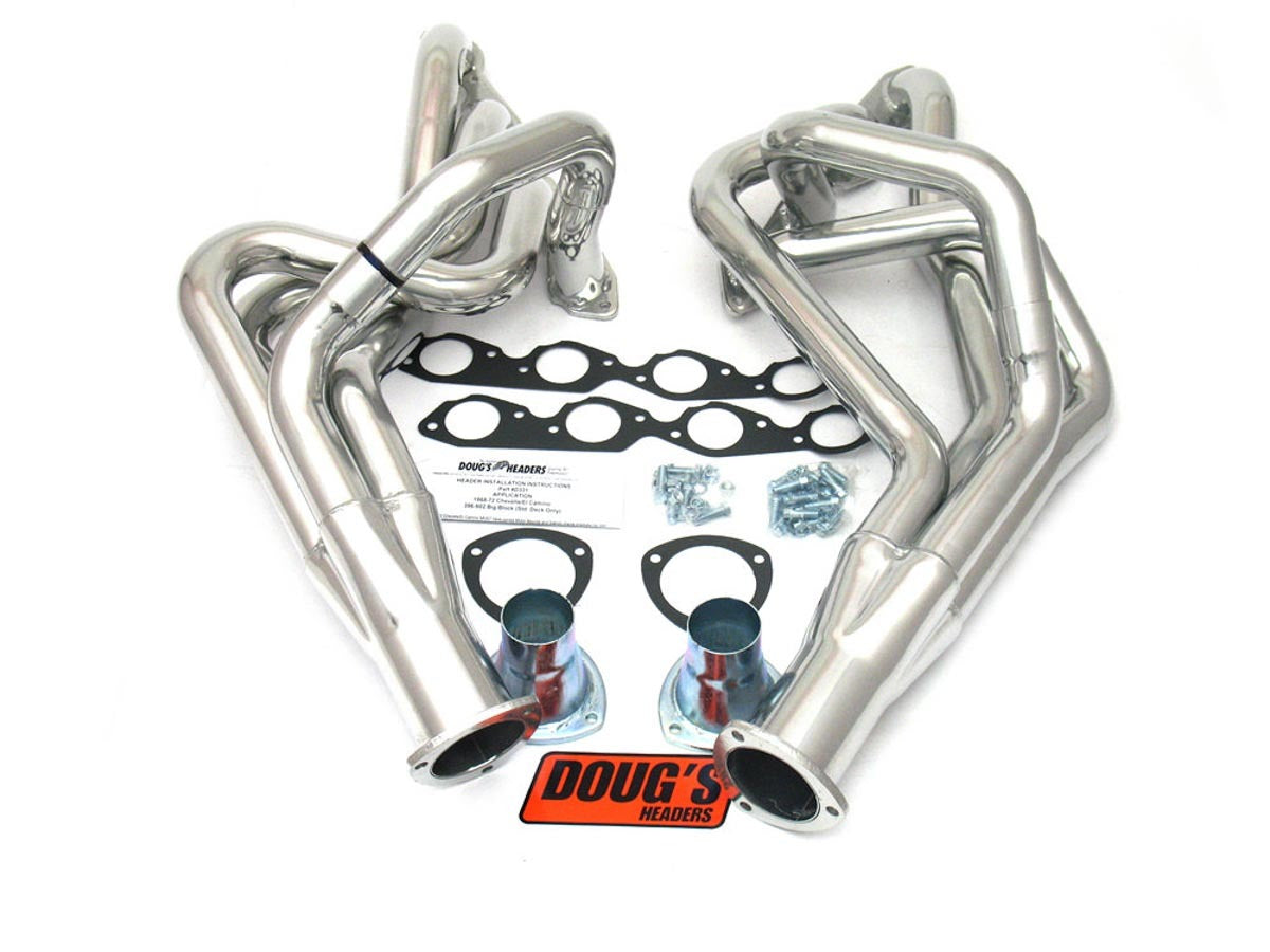 Doug's Headers Headers - Full - 2.125 in Primary - 3.5 in Collector - Gaskets / Hardware / Reducers Included - Steel - Silver Ceramic - Big Block Chevy - GM A-Body 1968-72 - Kit - D331