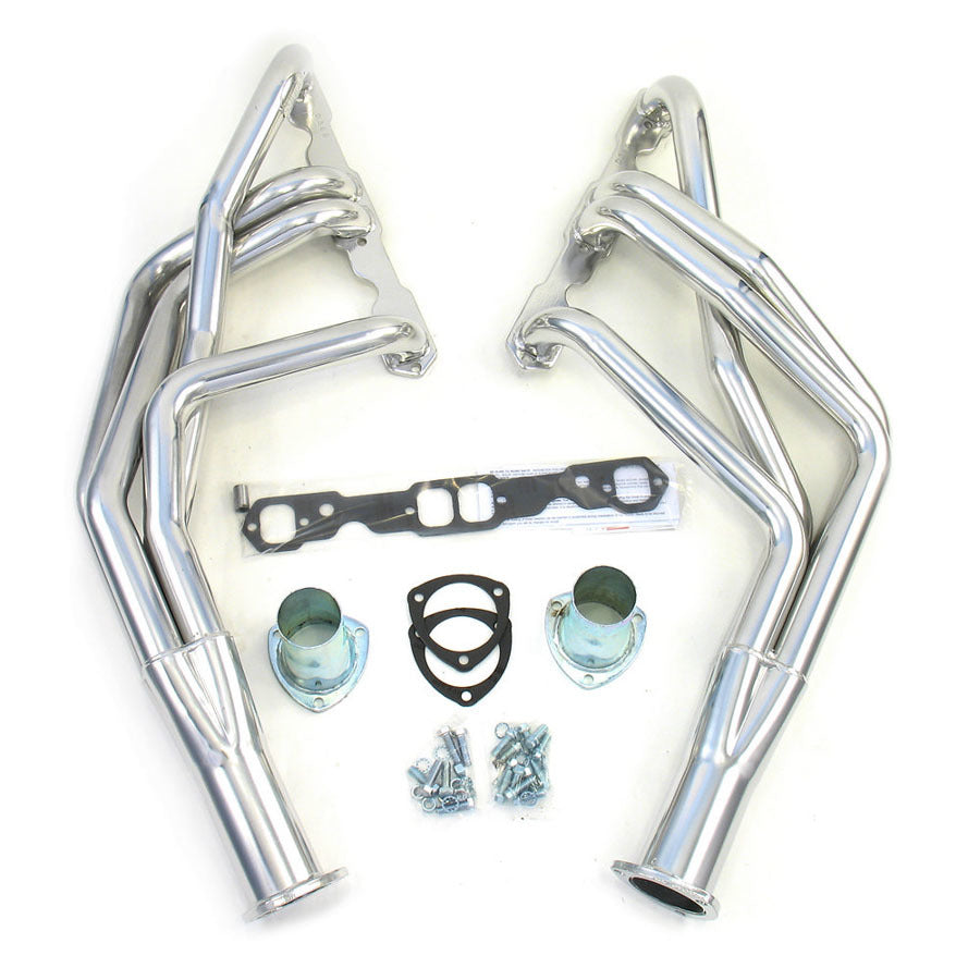 Doug's Headers Headers - Full - 1.75 in Primary - 3 in Collector - Gaskets / Hardware / Reducers Included - Steel - Silver Ceramic - Small Block Chevy - GM F-Body 1967-69 / X-Body 1968-74 - Pair - D368