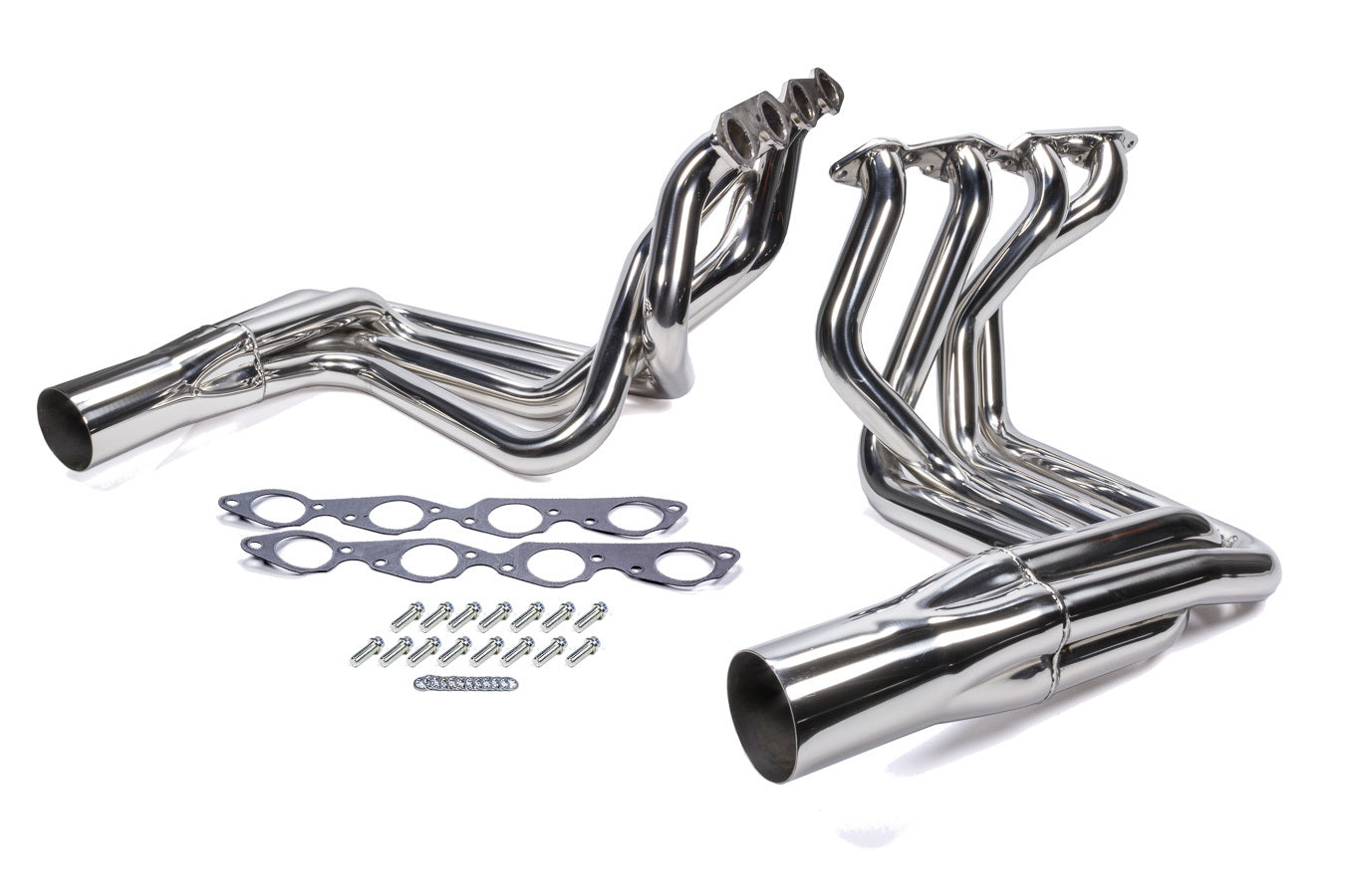 Doug's Headers Headers - Full - Sidemount - 2.125 in Primary - 4 in Collector - Gaskets / Hardware Included - Stainless - Natural - Big Block Chevy - Chevy Corvette 1963-82 - Pair - D381-SS