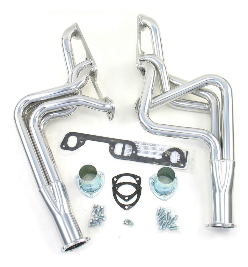 Doug's Headers Headers - Full - 1.75 in Primary - 3 in Collector - Gaskets / Hardware / Reducers Included - Steel - Silver Ceramic - Pontiac V8 - GM F-Body 1970-79 - Pair - D570