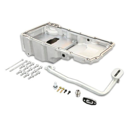 Doug's Headers Engine Oil Pan - Rear Sump - 6.1 Qt - Baffle / Gasket / Hardware / Pickup Tube - Aluminum - Natural - GM LS-Series - Each - SKOP100