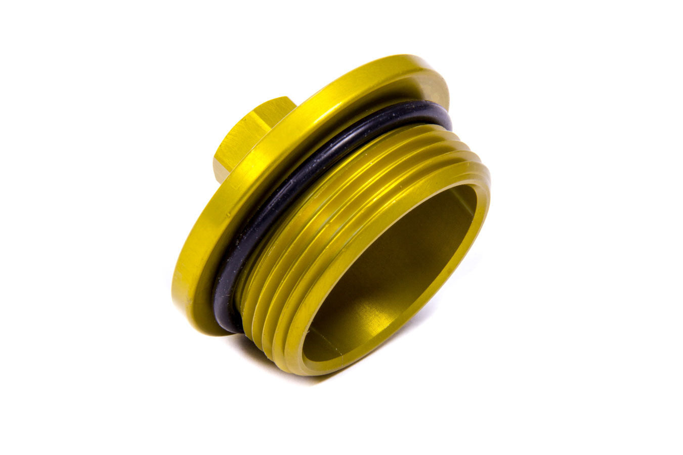 Diversified Machine Inspection Plug - 1-5/8-12 in Thread - 1 in Hex Head - 2 in OD - O-Ring Seal - Aluminum - Gold Anodized - Dmi Bulldog Ct-1 Center / Side Bells - Each - RRC-1010
