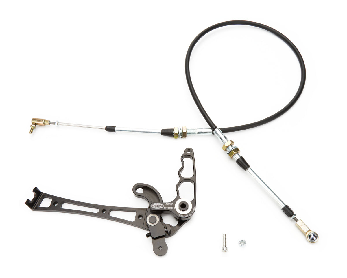 Diversified Machine Shifter Assembly - Stratoshifter - 1 Lever - Cable / Hardware / Quick Disconnect - Aluminum - Black Anodized - Quick Change Rear Ends - Kit - SRC-2400BK