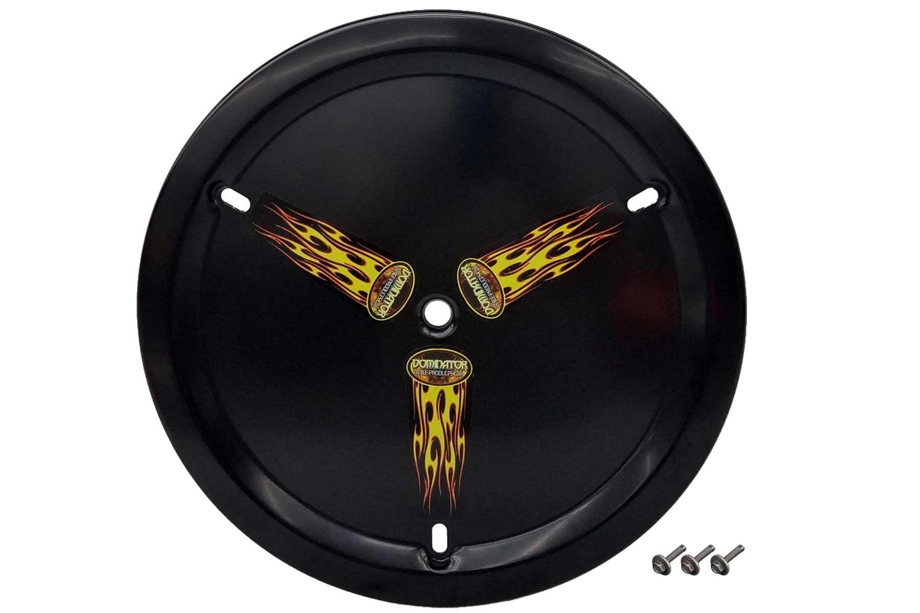 Dominator Race Body Mud Cover - Bolt-On - Aluminum - Black Powder Coat - 15 in Wheels - Each - DOM-1030-B-BK