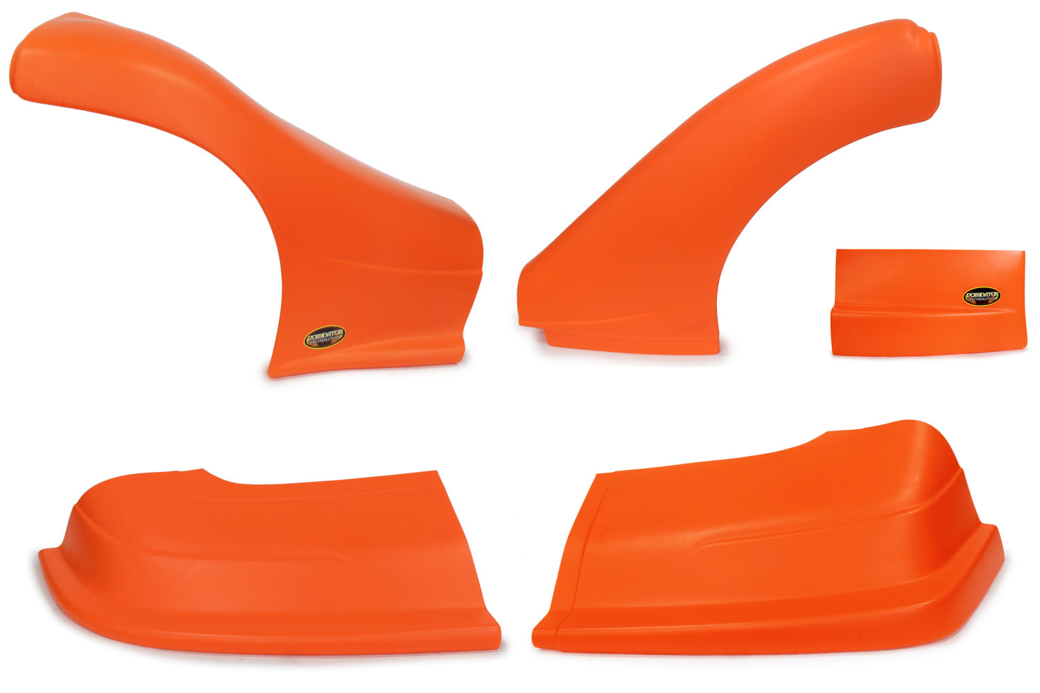 Dominator Race Body Nose - Dominator - Complete - Fenders Included - Plastic - Fluorescent Orange - Dirt Late Model - Kit - DOM-2300-FLO-OR