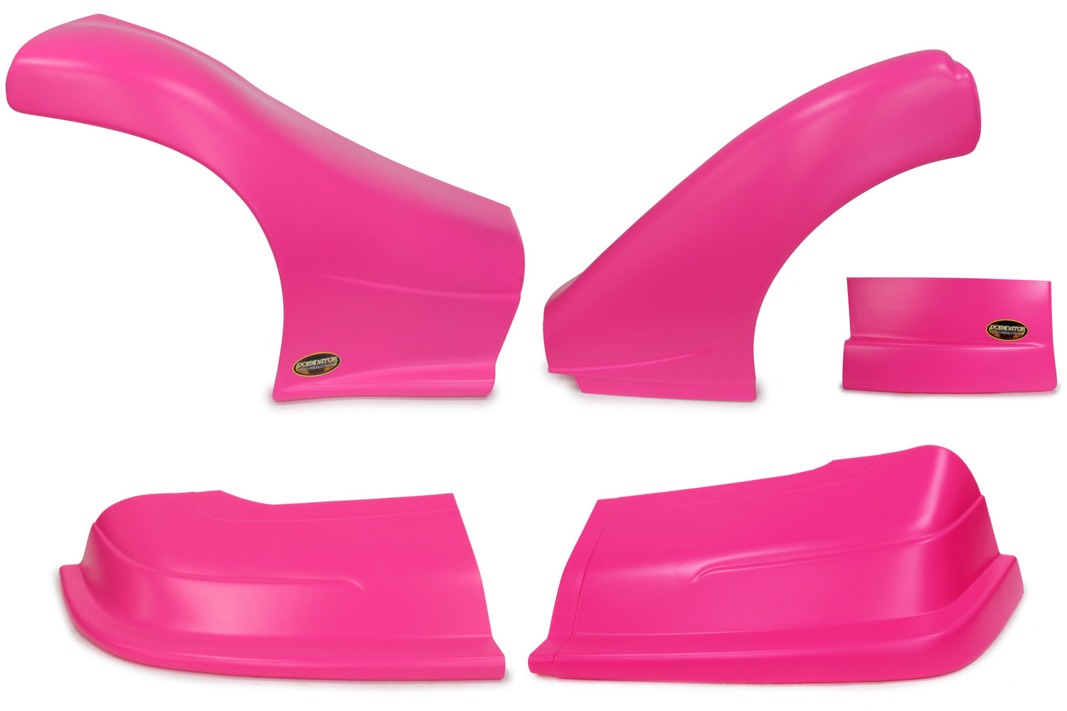Dominator Race Body Nose - Dominator - Complete - Fenders Included - Plastic - Pink - Dirt Late Model - Kit - DOM-2300-PK