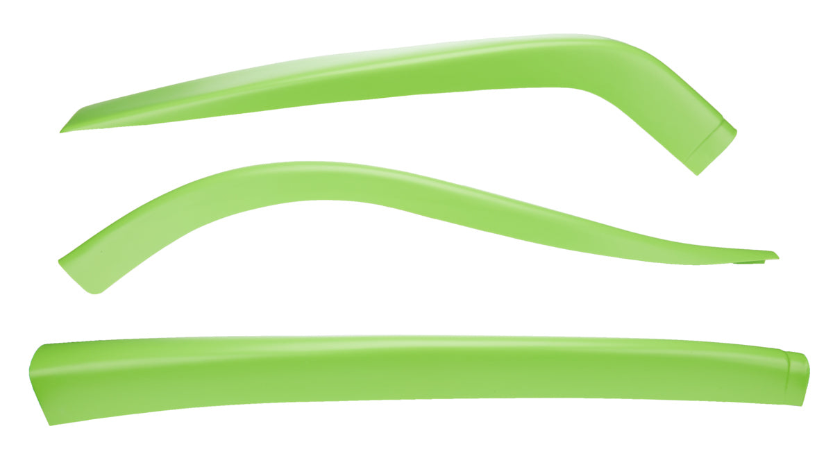 Dominator Race Body Air Valance - 3 Piece - Plastic - Extreme Green - Dirt Late Model - Kit - 2304-XG