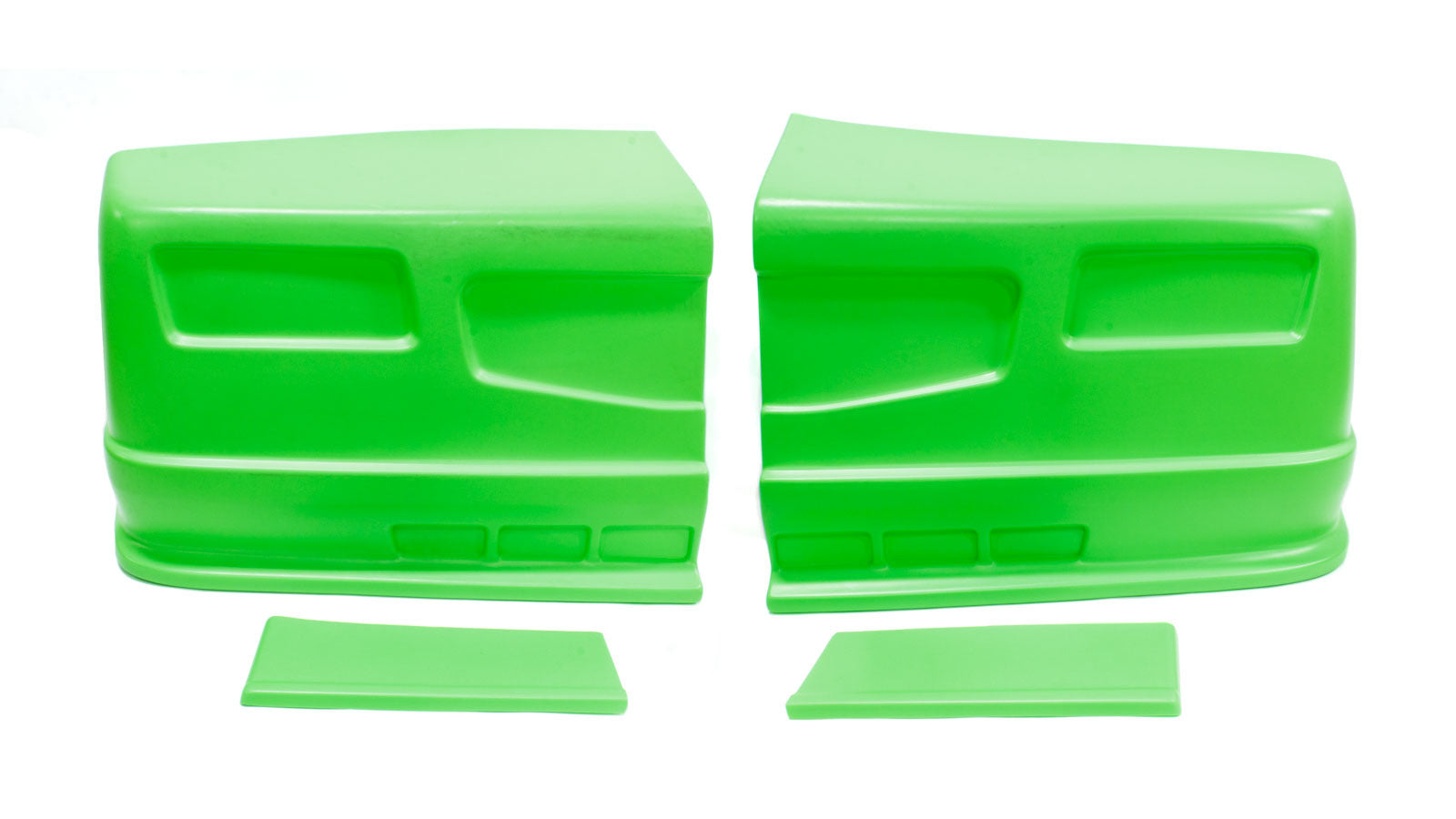 Dominator Race Body Nose - Dominator SS - Complete - Fender Extensions Included - Plastic - Xtreme Green - Universal - Street Stock - Kit - 300-XG