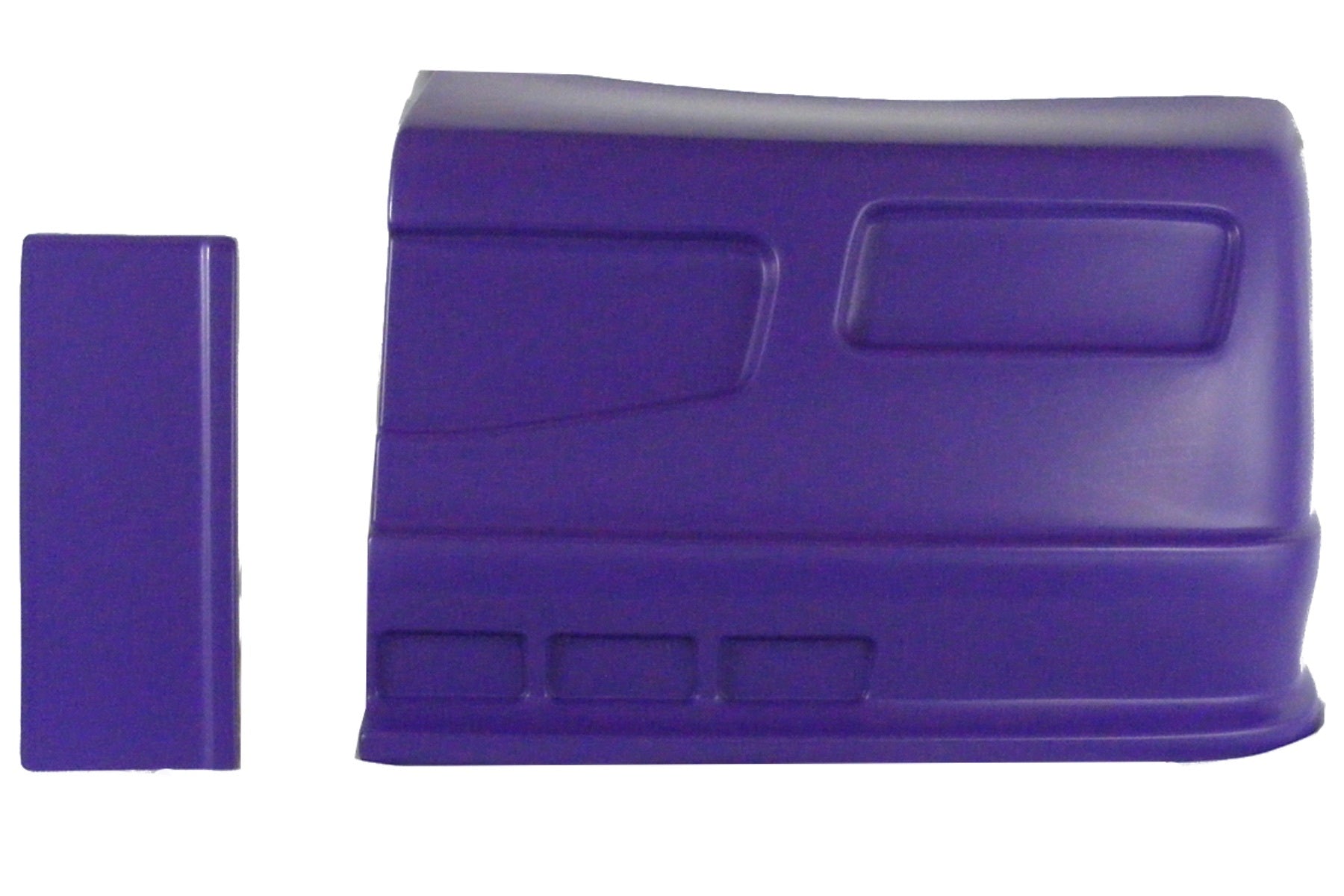 Dominator Race Body Nose - Dominator SS - Driver Side - Fender Extension Included - Plastic - Purple - Universal - Street Stock - Kit - DOM-302-PU