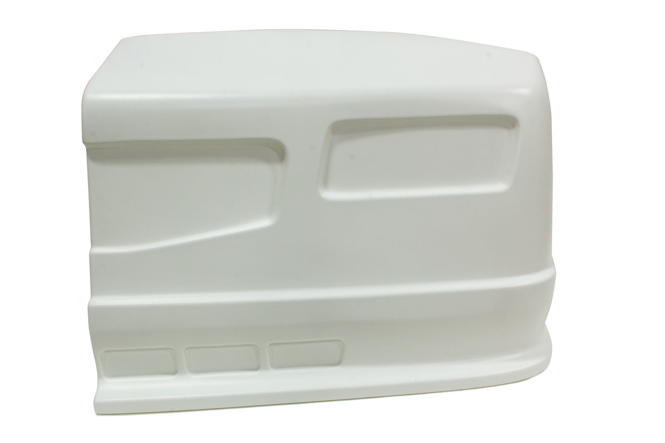 Dominator Race Body Nose - Dominator SS - Driver Side - Fender Extension Included - Plastic - White - Universal - Street Stock - Kit - 302-WH-NE