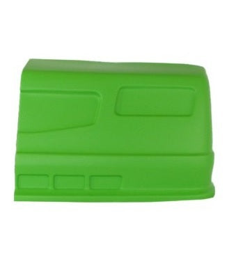 Dominator Race Body Nose - Dominator SS - Driver Side - Fender Extension Included - Plastic - Xtreme Green - Universal - Street Stock - Kit - 302-XG-NE