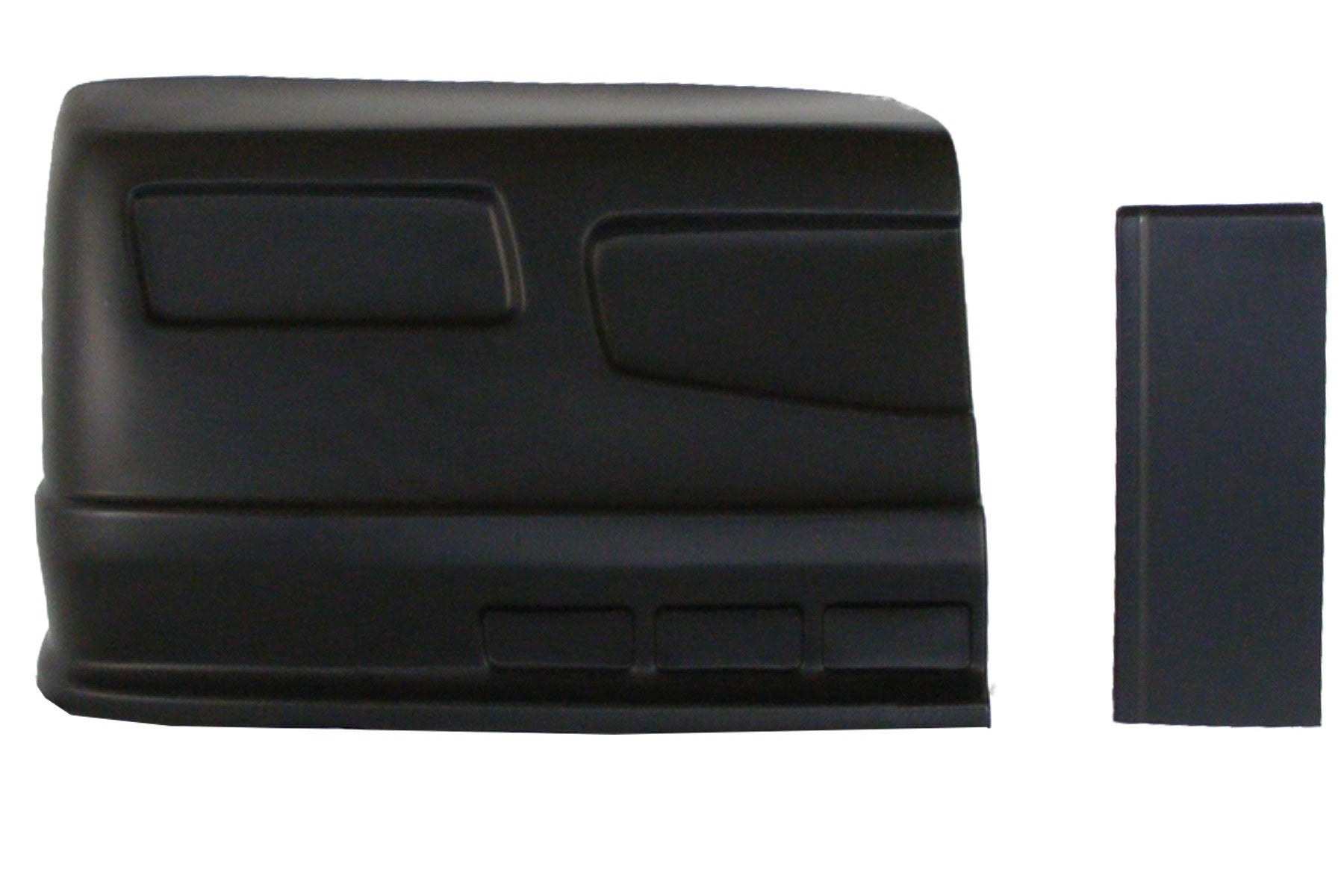 Dominator Race Body Nose - Dominator SS - Passenger Side - Fender Extension Included - Plastic - Black - Universal - Street Stock - Kit - 303-BK