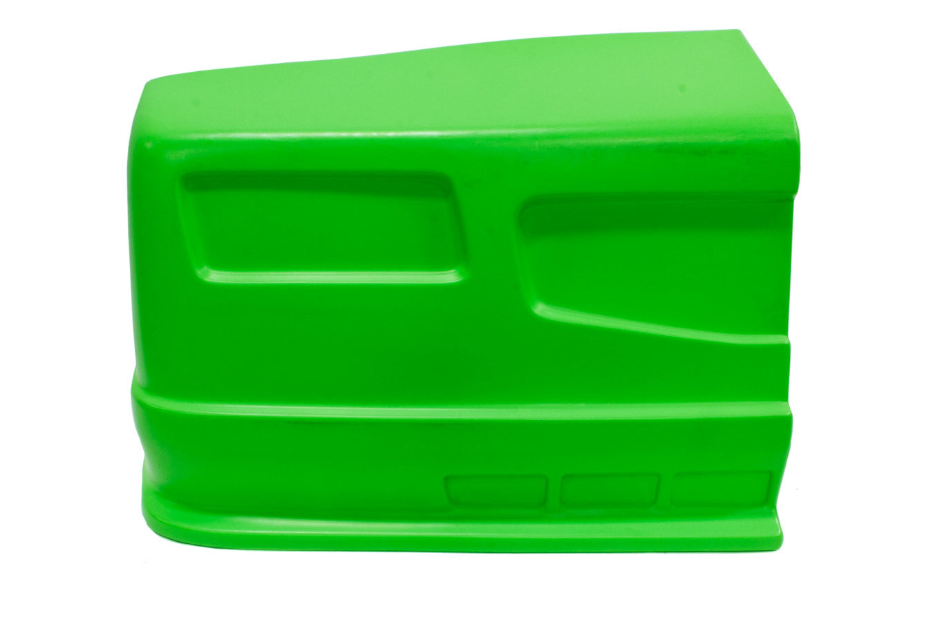 Dominator Race Body Nose - Dominator SS - Passenger Side - Fender Extension Included - Plastic - Xtreme Green - Universal - Street Stock - Kit - DOM-303-XG-NE