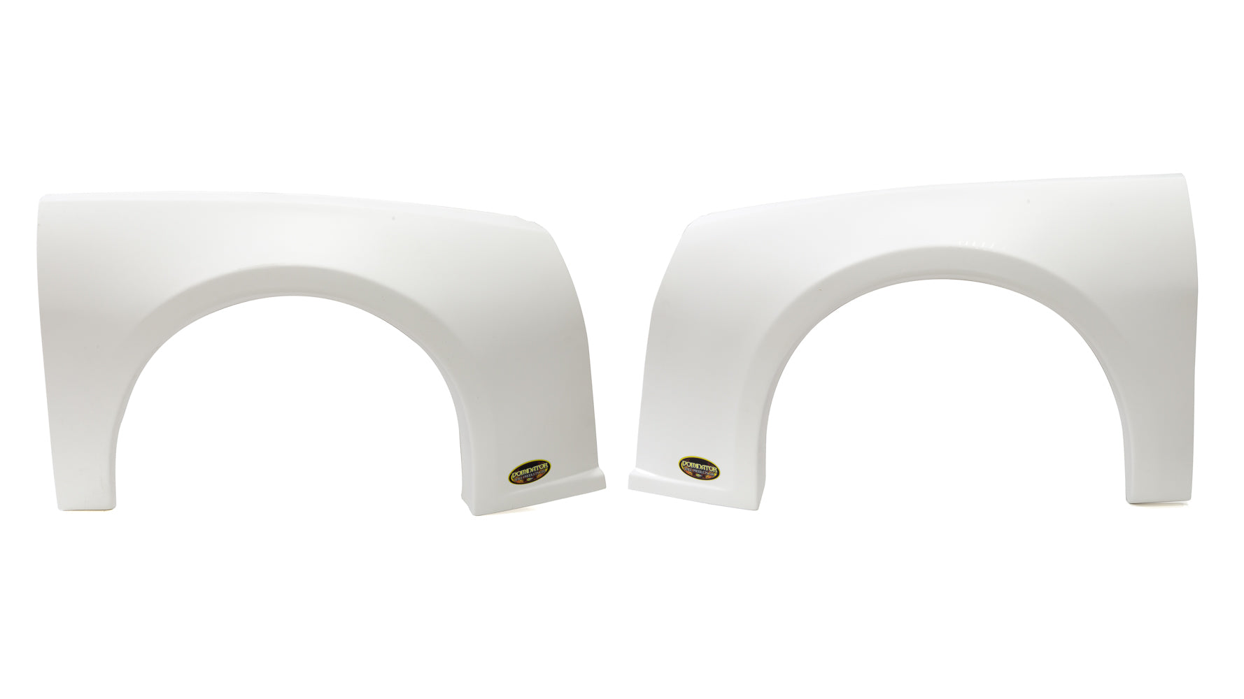 Dominator Race Body Fenders - Driver / Passenger Sides - Plastic - White - Street Stock - Pair - DOM-333-WH