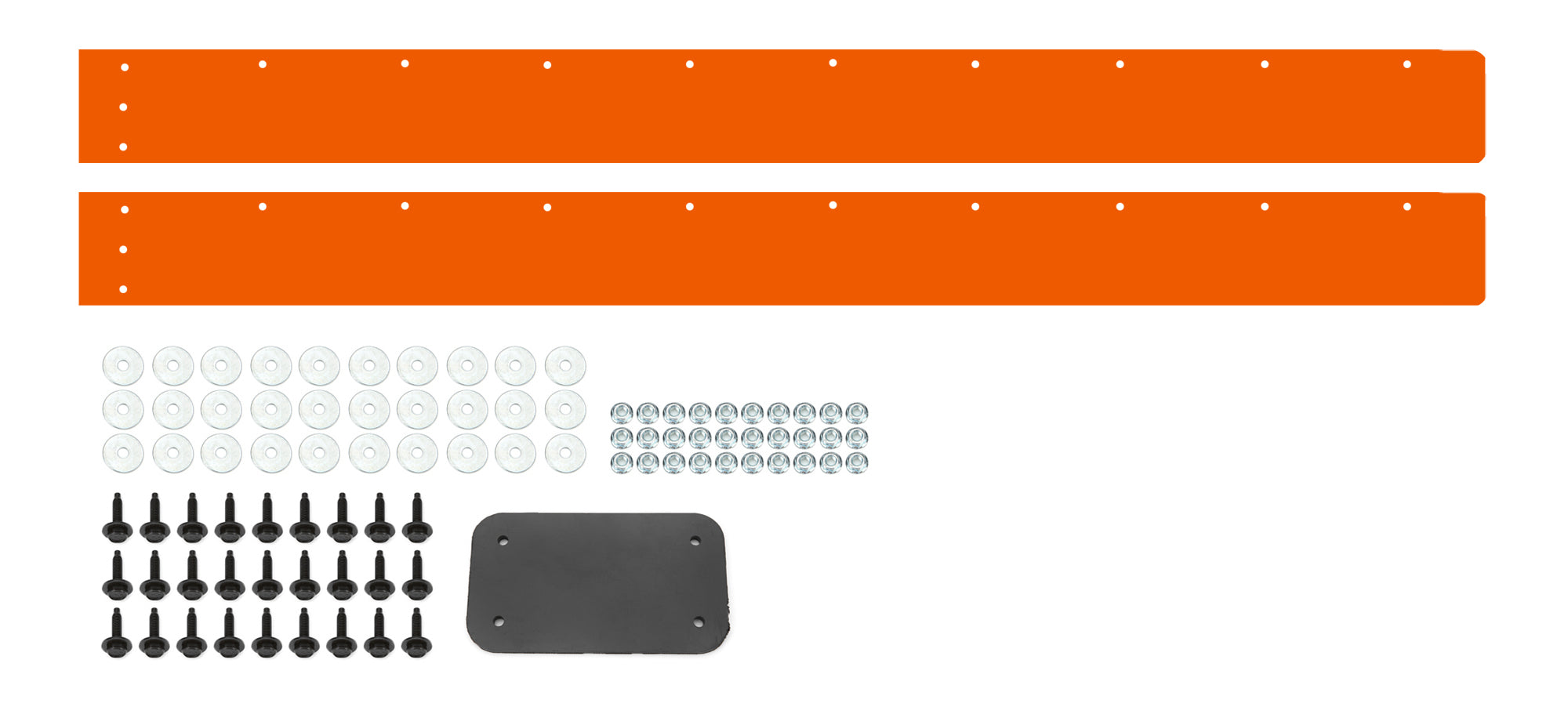 Dominator Race Body Air Valance - 2-Piece - Plastic - Fluorescent Orange - Street Stock - Kit - DOM-346-FLO-OR