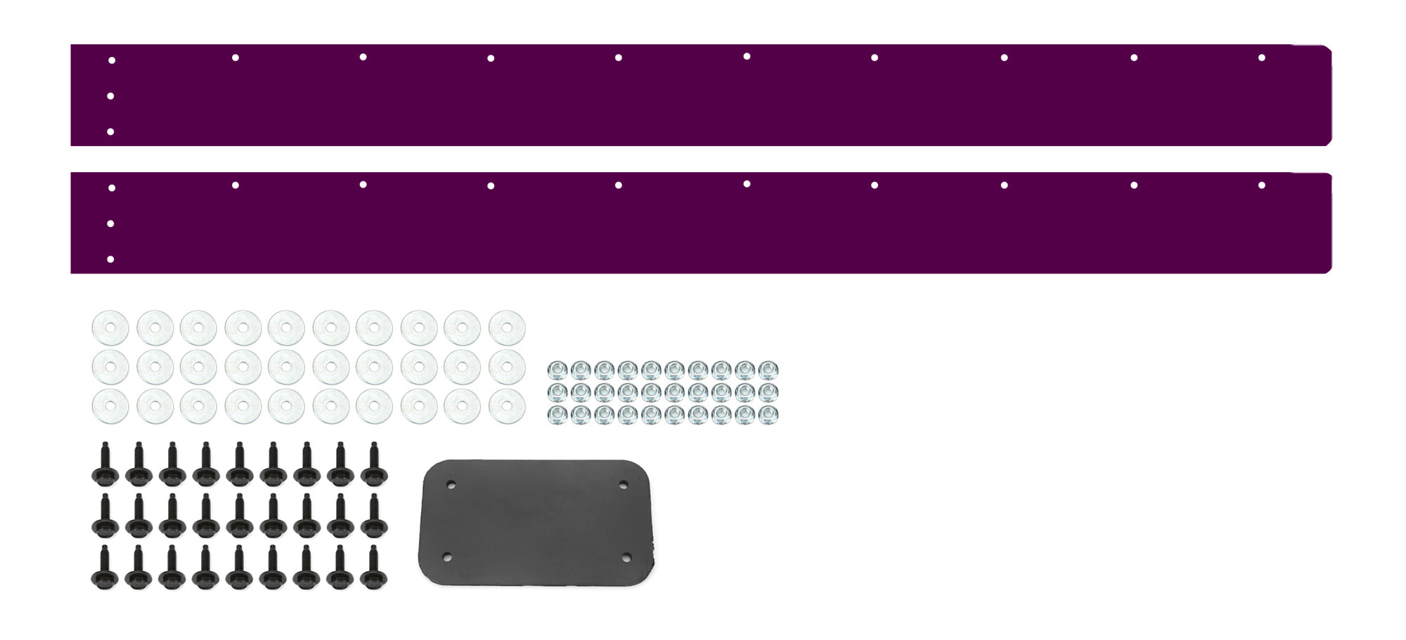 Dominator Race Body Air Valance - 2-Piece - Plastic - Purple - Street Stock - Kit - DOM-346-PU