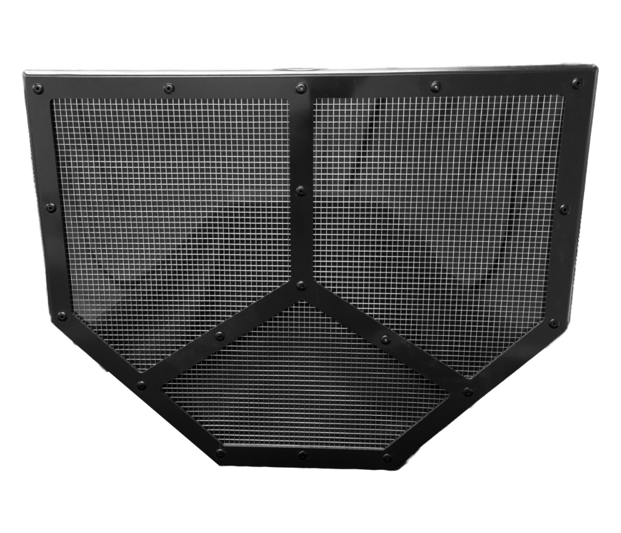 Dominator Race Body Radiator Screen - Shaker - 24 x 19 in - Plastic - Black - Natural - Modified - Each - DOM-551-BK