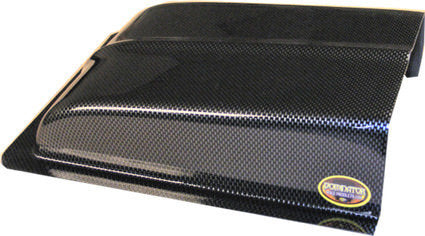 Dominator Race Body Oil Cooler Scoop - 3 in Tall - 7 in Wide - 11 in Long - Plastic - Carbon Fiber Look - Each - DOM-560-CF