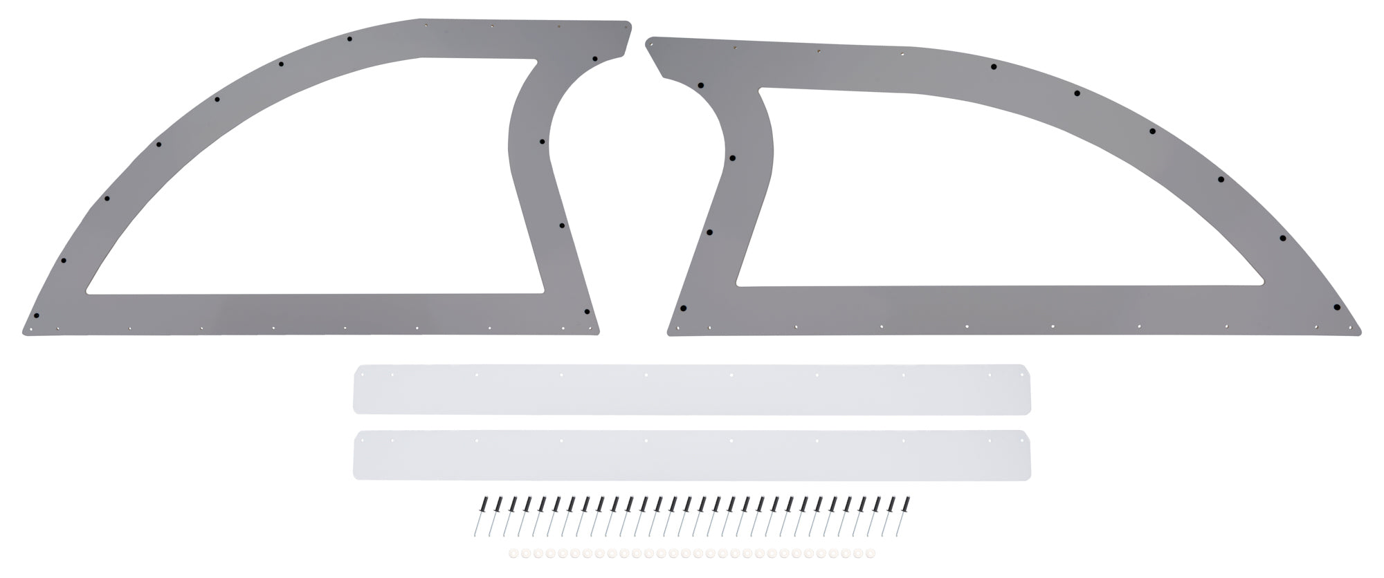 Dominator Race Body Sail Panel - Rear - Plastic - Gray - Dirt Late Model - Kit - DOM-830-GRY