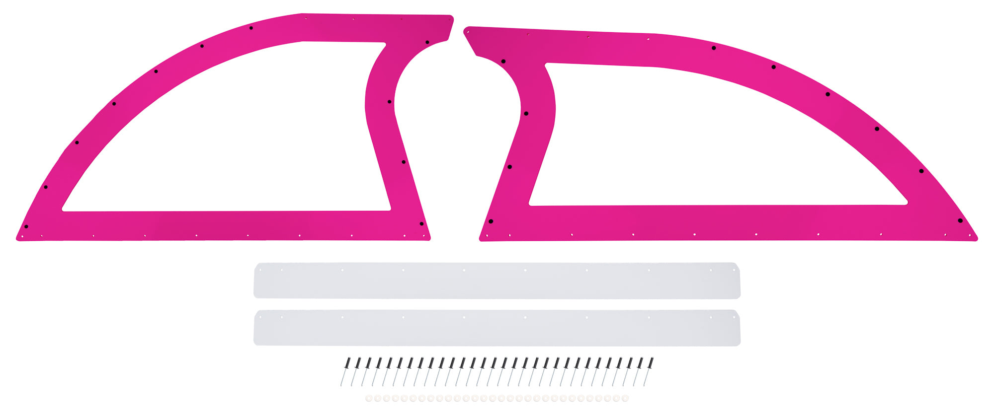 Dominator Race Body Sail Panel - Rear - Plastic - Pink - Dirt Late Model - Kit - DOM-830-PK