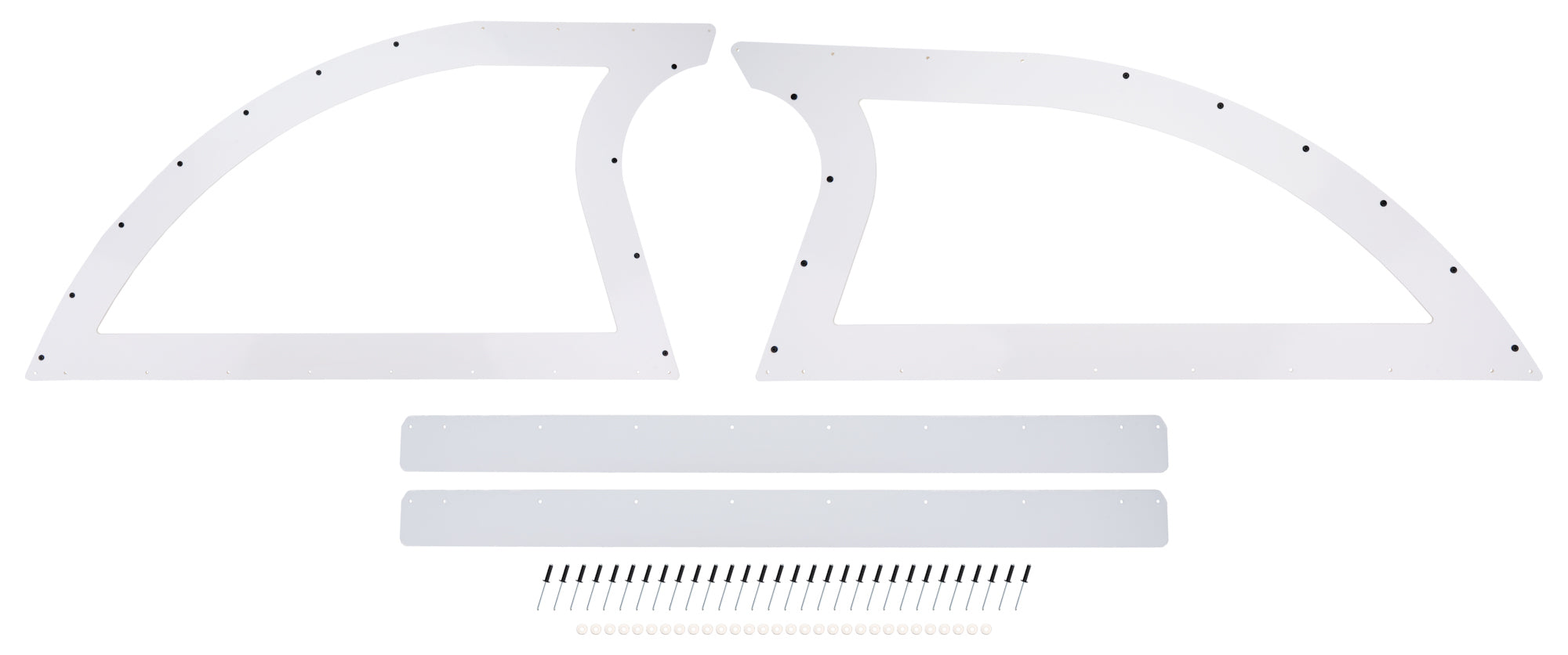 Dominator Race Body Sail Panel - Rear - Plastic - White - Dirt Late Model - Kit - DOM-830-WH