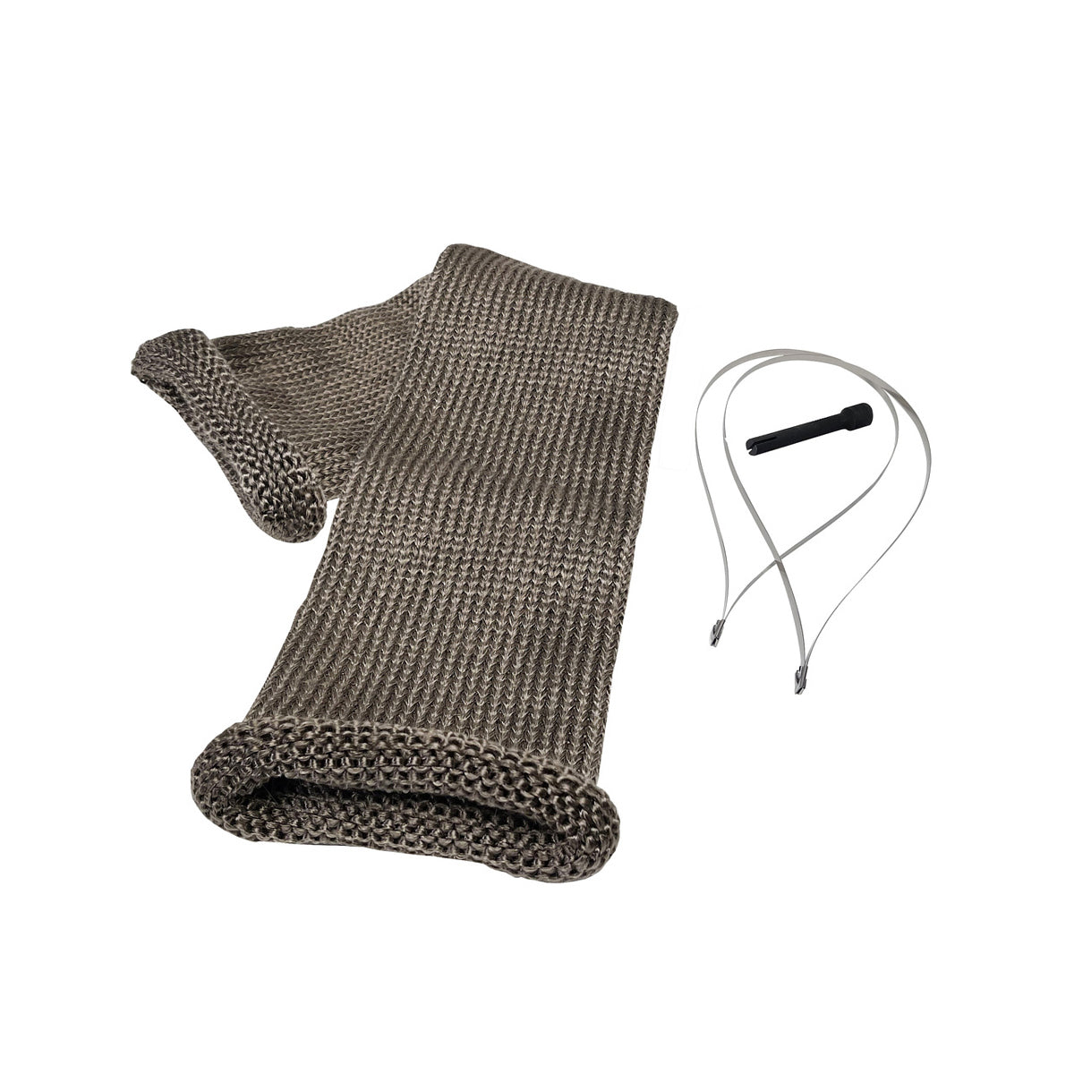 Design Engineering Titanium Knit Sleeve Kit Tan 3in x 36in Includes Ties & Tool Exhaust Heat Shield