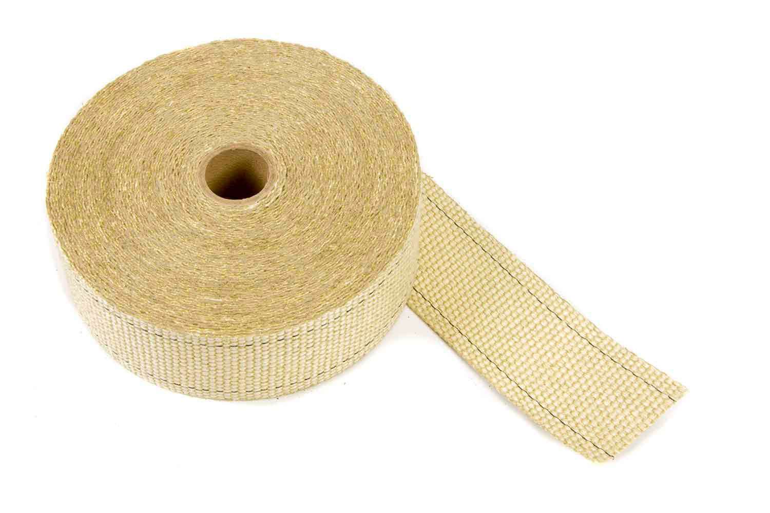 Design Engineering One 50 foot roll of 2 inch wide Tan Glass Fiber exhaust wrap. Exhaust Heat Shield