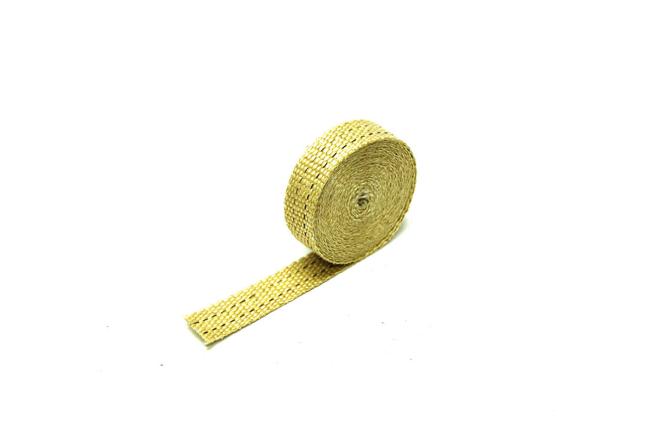 Design Engineering One 15 foot roll of 1 inch wide Tan Glass Fiber exhaust wrap. Exhaust Heat Shield