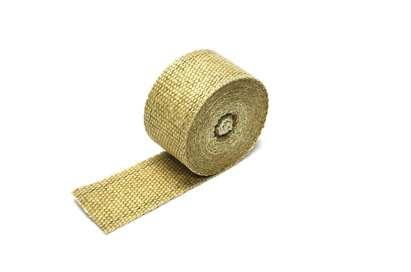 Design Engineering One 15 foot roll of 2 inch wide Tan Glass Fiber exhaust wrap. Exhaust Heat Shield