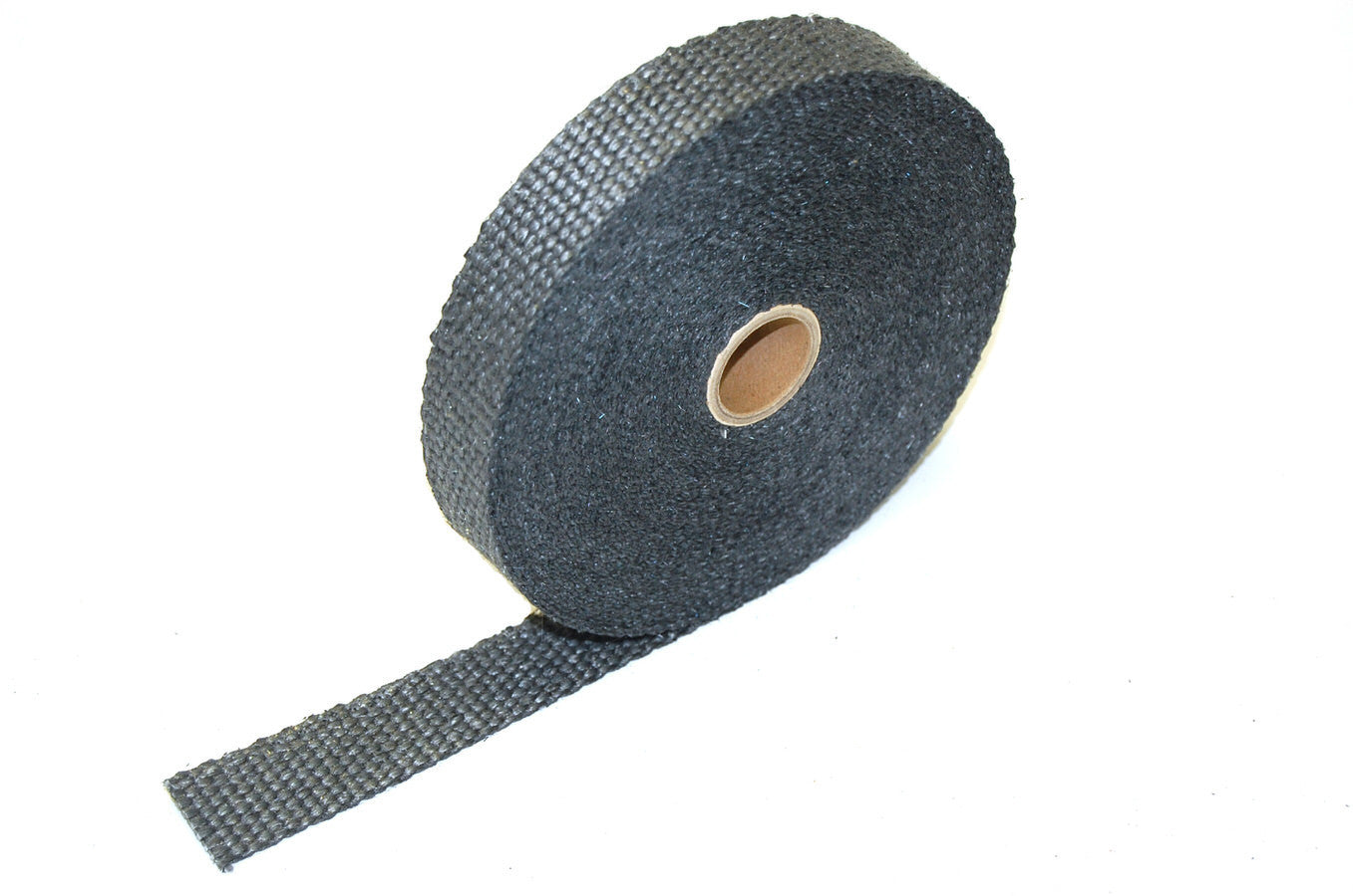Design Engineering One 50 foot roll of 1 inch wide Black Glass Fiber exhaust wrap. Exhaust Heat Shield