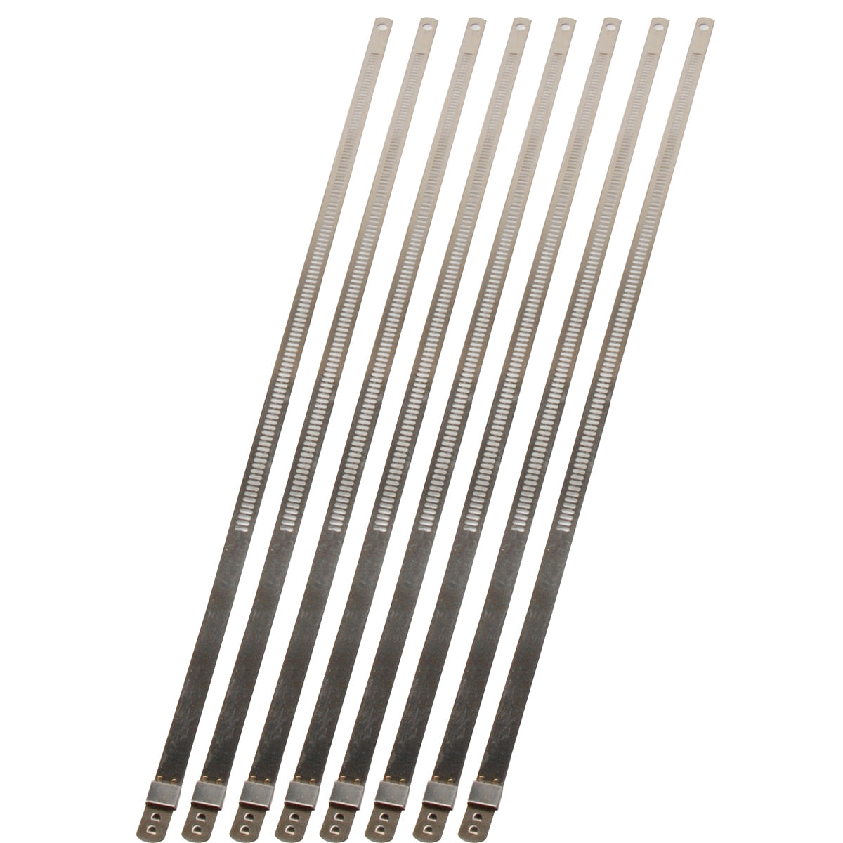 Design Engineering Eight 9 inch long stainless steel locking ties. Width 7mm. Exhaust Heat Shield 10208