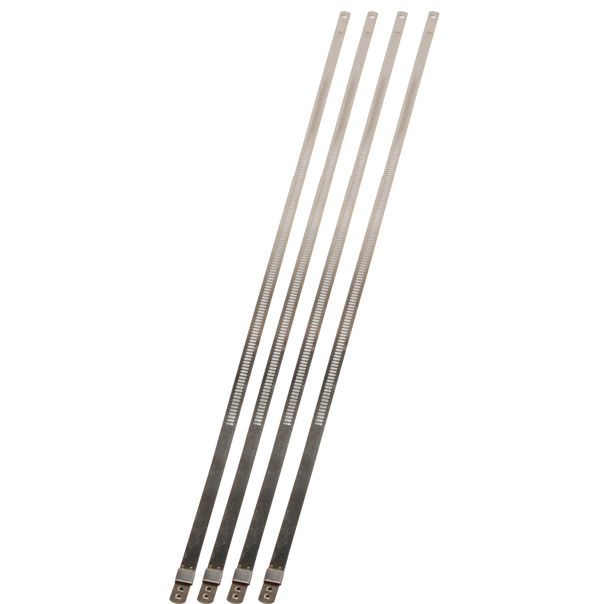 Design Engineering Four 14 inch long stainless steel locking ties. Width 7mm. Exhaust Heat Shield 10209
