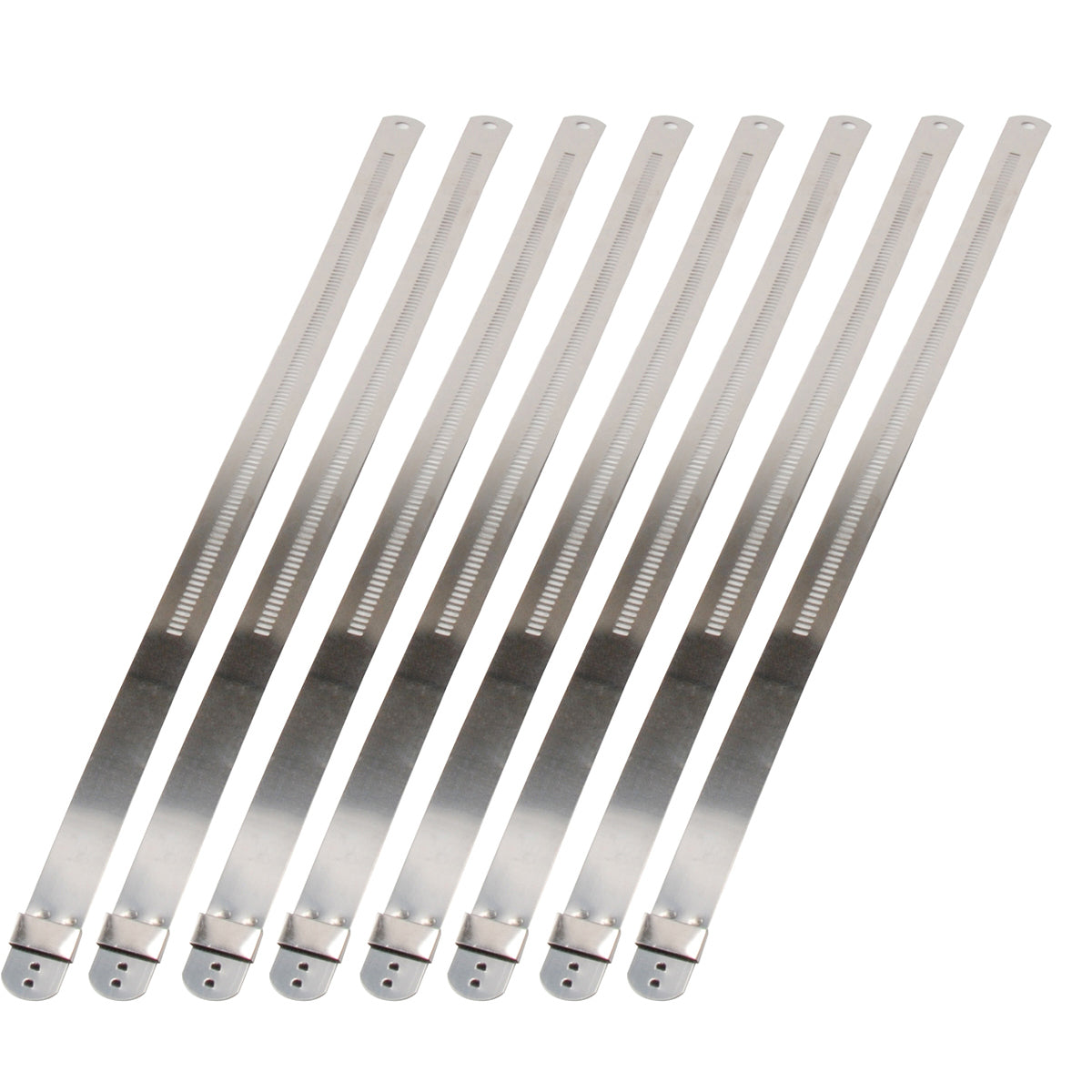 Design Engineering Eight 9 inch long stainless steel locking ties. Width 12mm. Exhaust Heat Shield