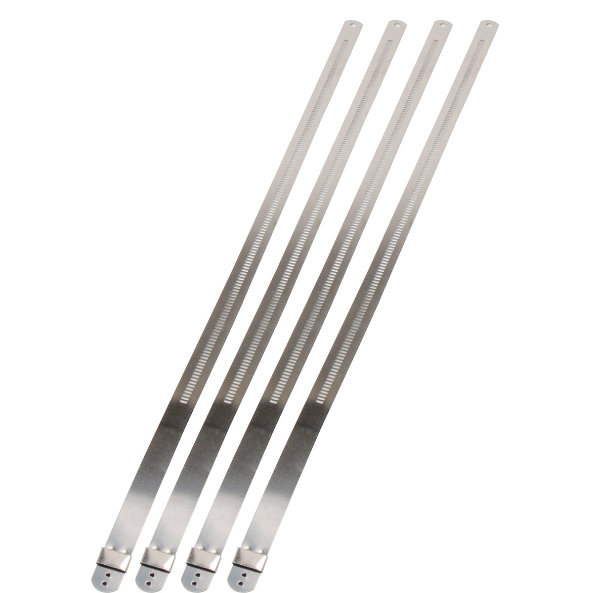 Design Engineering Four 14 inch long stainless steel locking ties. Width 12mm. Exhaust Heat Shield