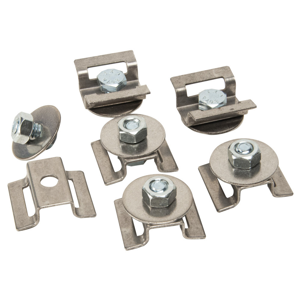 Design Engineering Six 1/2 inch tall stainless steel standoffs with stainless hardware. Exhaust Heat Shield Bracket