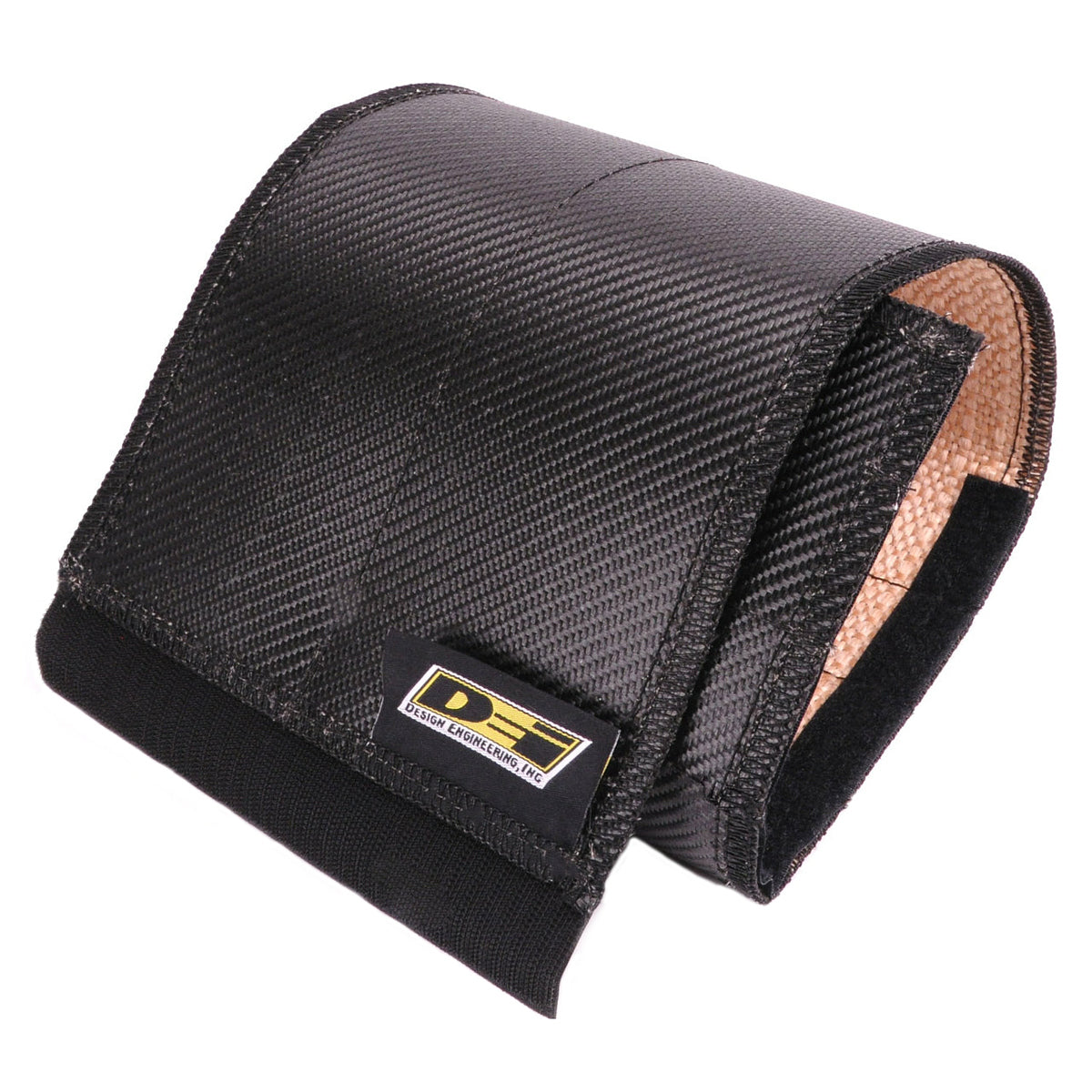 Design Engineering One 7 inch x 24 inch sheet of Onyx wrap with a hook and loop closure. Starter Heat Shield