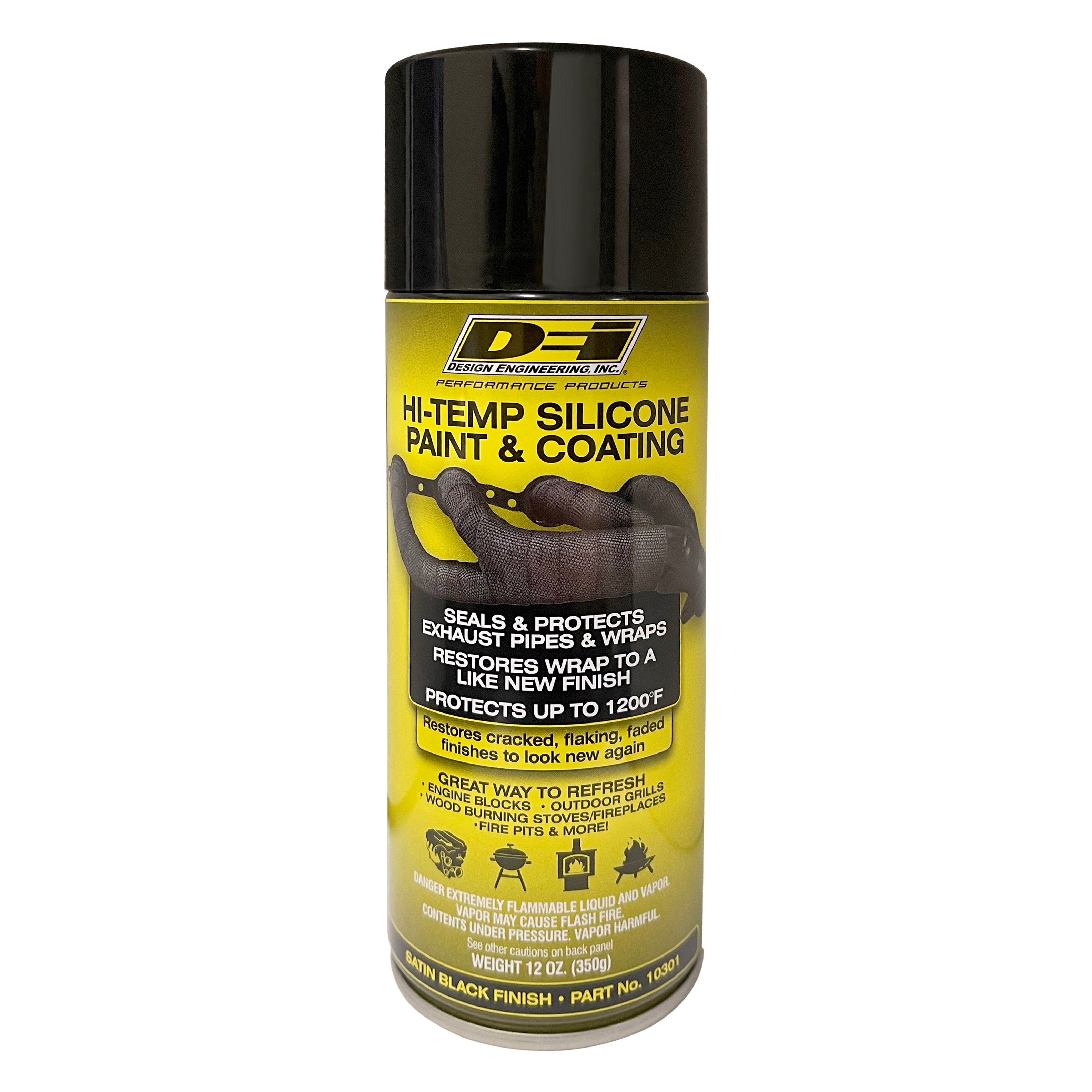 Design Engineering One can of high-temp silicone coating in black. Engine Paint 10301