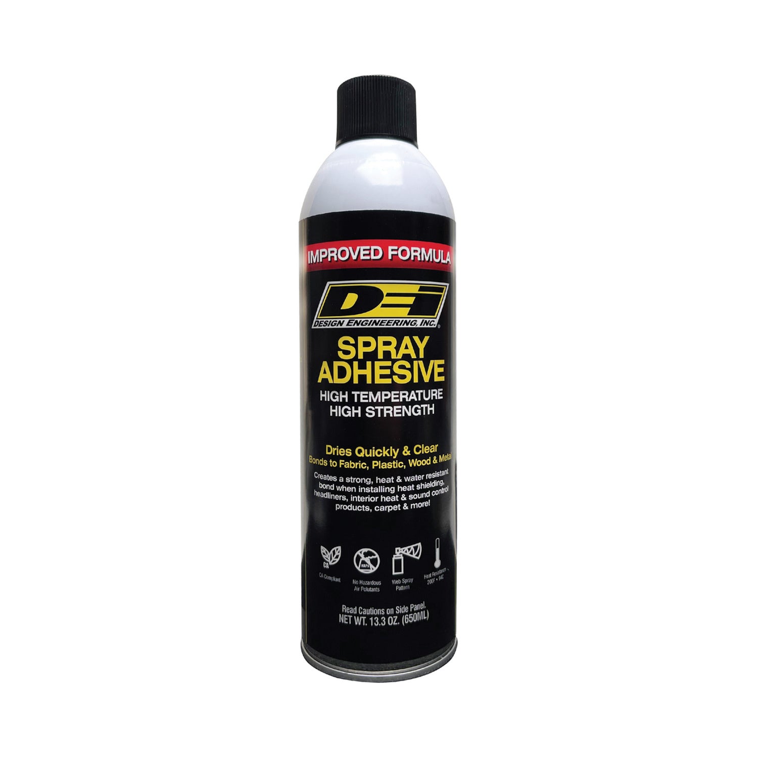 Design Engineering One 13.3 oz pressurized metal can of adhesive spray. Spray Adhesive 10492