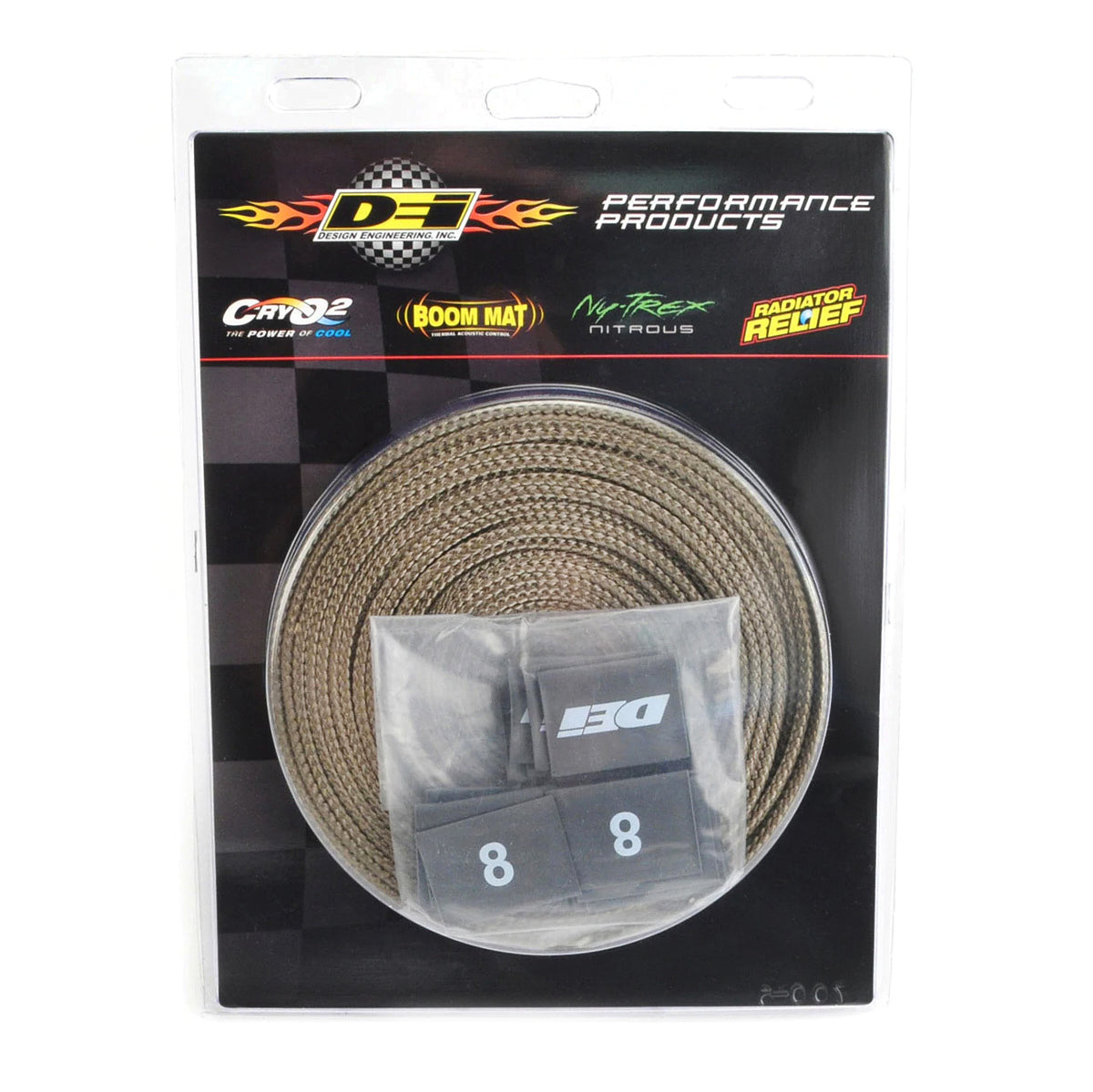 Design Engineering Protect-A-Wire Kit Titanium 8 Cylinder Wire Conduit 10603