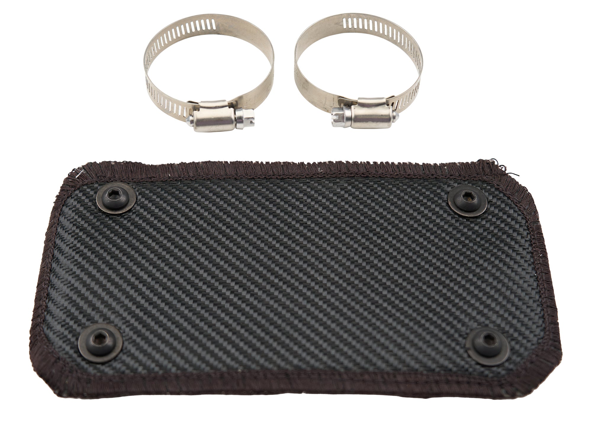 Design Engineering Flexible Pipe Shield, 4in x 8in, Black Exhaust Heat Shield 902455