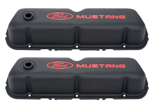 Ford Performance Ford Mustang Logo Black Crinkle Valve Covers - 302-101 - Image 7