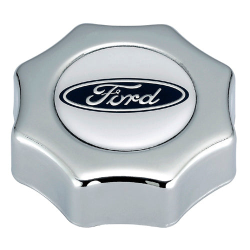 Ford Performance Ford Oval Logo Oil Fill Cap: Screw In Type - Chrome Finish - 302-230 - Image 5