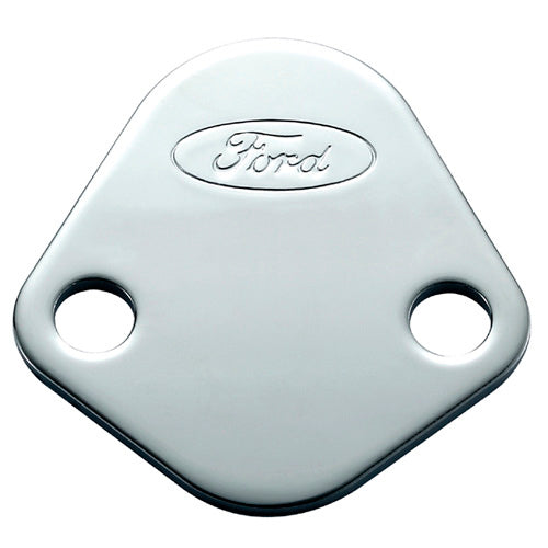 Ford Performance Ford Logo Fuel Pump Blockoff Plate: Chrome - 302-290 - Image 6