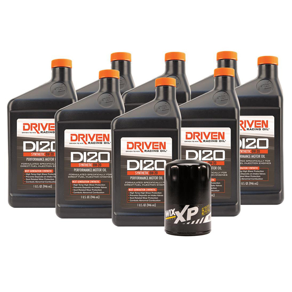 DRIVEN RACING OIL DI20 20825K 0W-20 Synthetic Oil Change Kit for GM LS-Series 2014-19 Engines