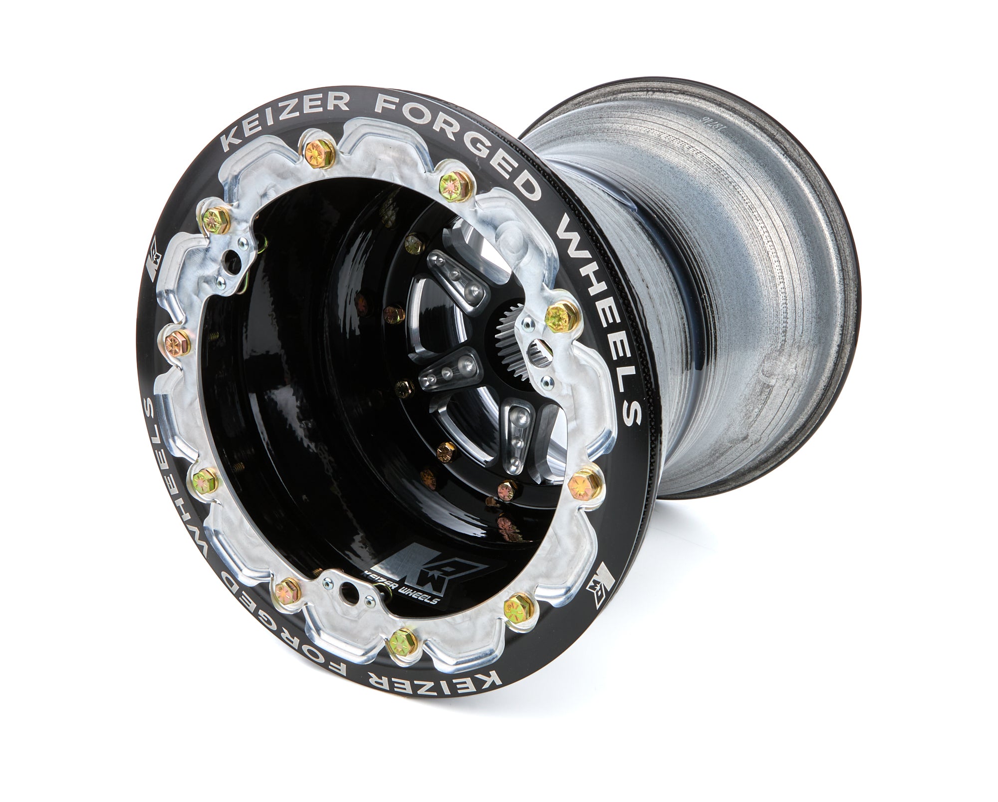 Keizer Aluminum Wheels 10126SPFBLBT Wheel 1.75spl 10in X 12in 6in BS Bdlk Black